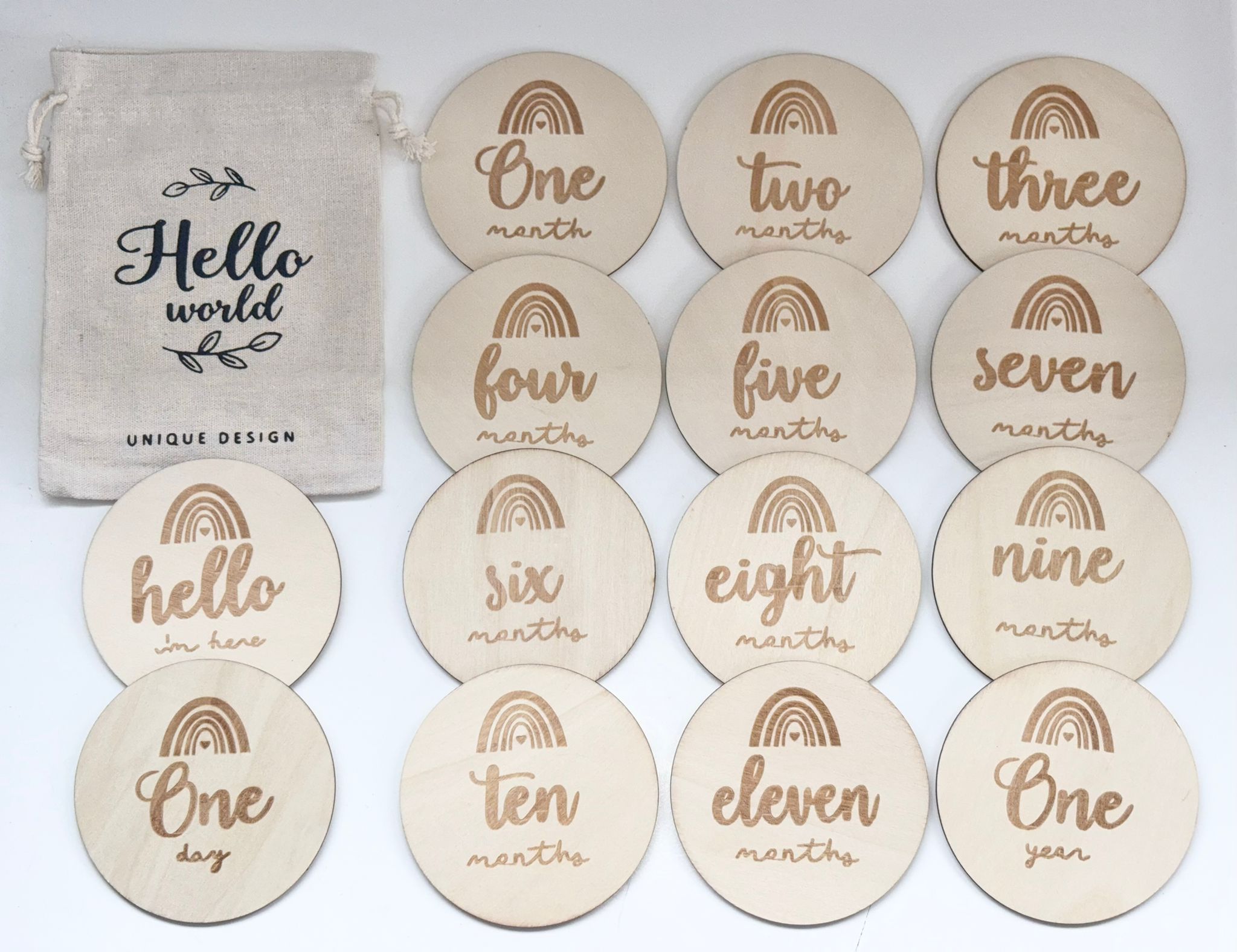 Baby Milestone Discs - Rainbow
